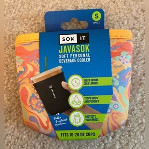 Javasok Soft Personal Beverage Cooler. Size Small - fits 16-20 oz cups.